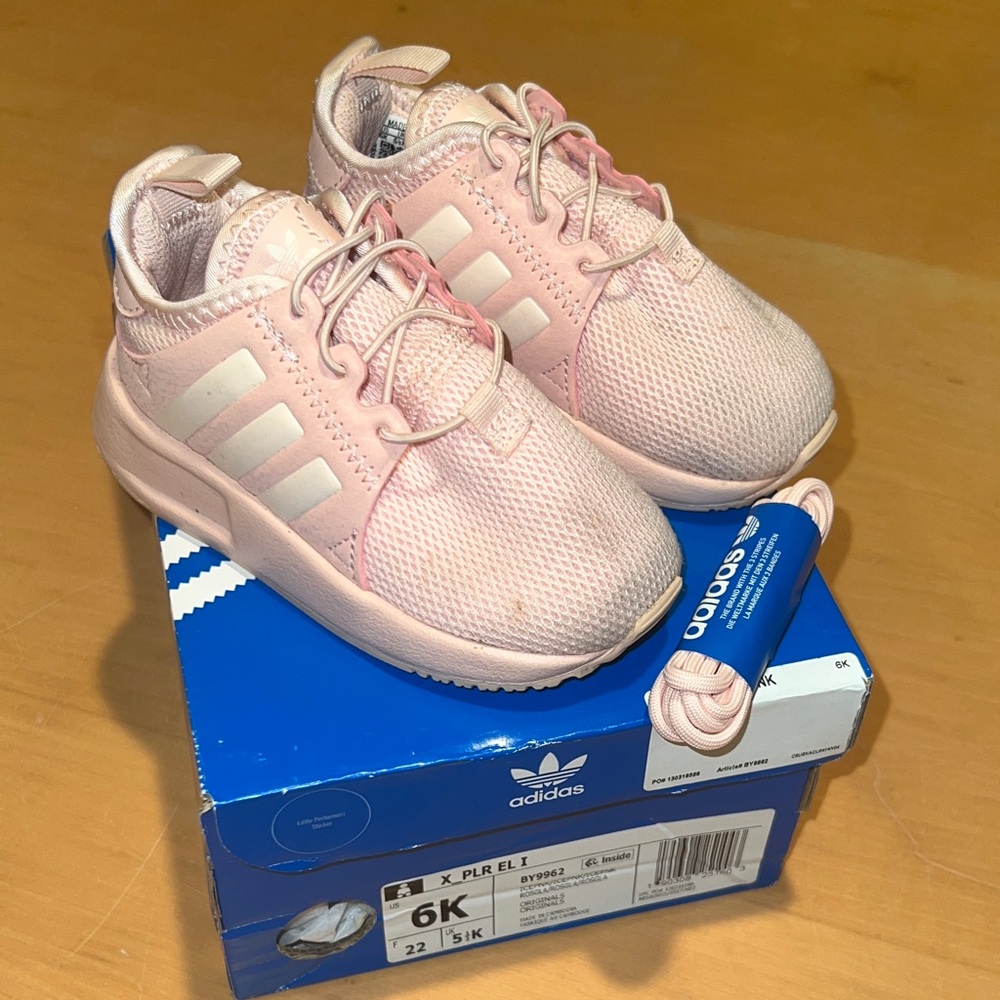 Adidas Kids Light Pink Sneakers